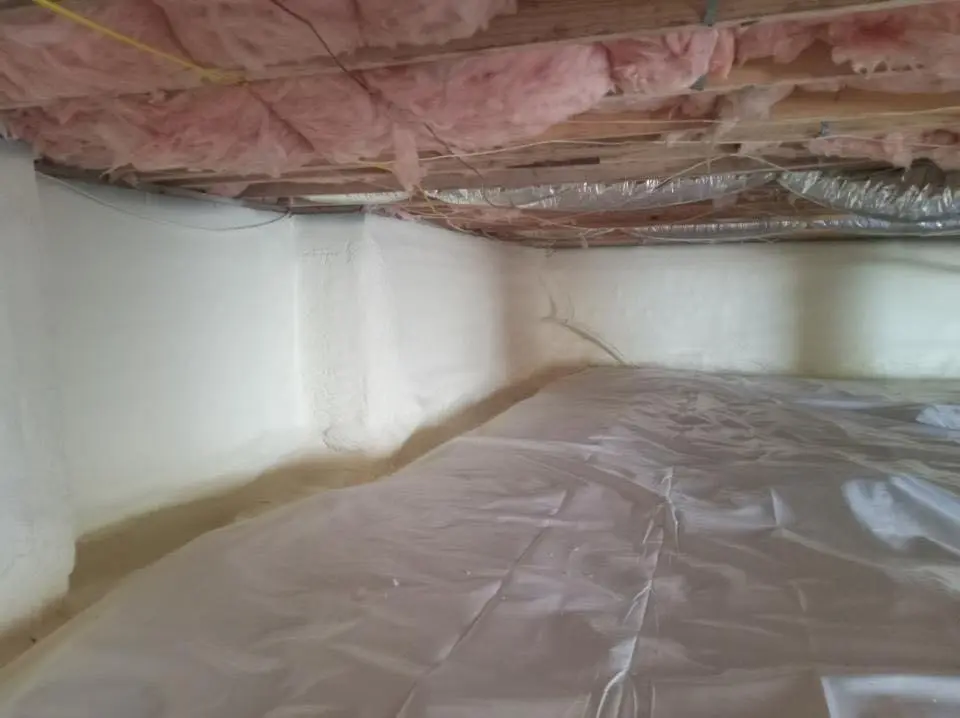 Crawl space encapsulation with closed-cell spray foam for Roof Waterproofing in Winthrop Town